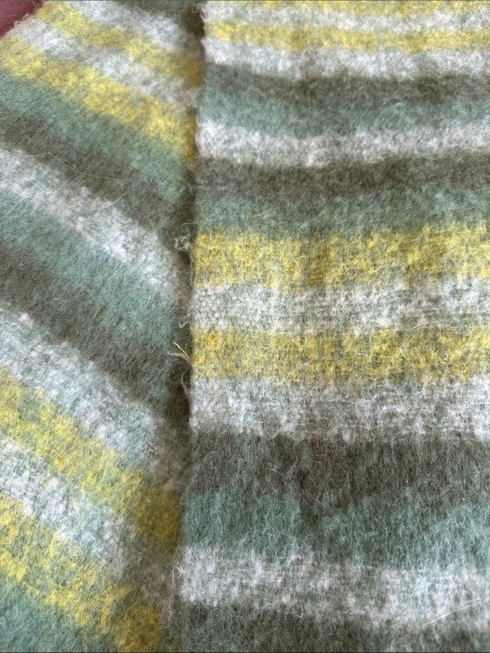Cozy Green Mohair-Blend Fringe Scarf - Green - Picture 11 of 13
